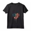 Donna American USA Flag Heart 4 luglio Independence Day Maglietta con Collo a V - Proud Patriot - Ideale per la Parata del Quarto di Luglio