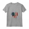 Donna American USA Flag Heart 4 luglio Independence Day Maglietta con Collo a V - Proud Patriot - Ideale per la Parata del Quarto di Luglio