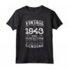 80 anni Compleanno Vintage - Maglietta Uomo Nato nel 1943 - Idea Regalo Divertente per Marito, Papà o Nonno