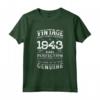 80 anni Compleanno Vintage - Maglietta Uomo Nato nel 1943 - Idea Regalo Divertente per Marito, Papà o Nonno