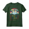 T-shirt Vintage Retro con Scritta Daddy Sharks per Papà Uomo - Maglietta Squalo Festa del Papà Natale 4 Luglio