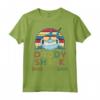 T-shirt Vintage Retro con Scritta Daddy Sharks per Papà Uomo - Maglietta Squalo Festa del Papà Natale 4 Luglio