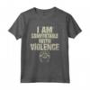 Regalo Vichingo I Am Comfortable With Violence - Maglietta Unisex per Feste e Occasioni Speciali - Design Unico e Originale