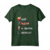 K-Pop Fashion per Appassionati di K-Drama - Maglietta Merchandise con Design K-Pop - Mangiare Sonno K-Dramma Ripetere