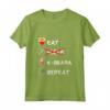 K-Pop Fashion per Appassionati di K-Drama - Maglietta Merchandise con Design K-Pop - Mangiare Sonno K-Dramma Ripetere