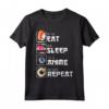 Manga Kawaiano Giapponese - Cute Eat Sleep Anime Repeat Maglietta - Idea Regalo per Amanti della Cultura Giapponese