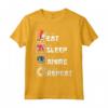 Manga Kawaiano Giapponese - Cute Eat Sleep Anime Repeat Maglietta - Idea Regalo per Amanti della Cultura Giapponese