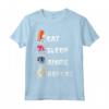 Manga Kawaiano Giapponese - Cute Eat Sleep Anime Repeat Maglietta - Idea Regalo per Amanti della Cultura Giapponese