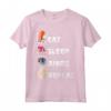 Manga Kawaiano Giapponese - Cute Eat Sleep Anime Repeat Maglietta - Idea Regalo per Amanti della Cultura Giapponese