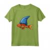 Pesce Rosso con Pinna di Squalo - Maglietta Pesca Pesce Acquario - Idea Regalo Divertente per Compleanno o Natale