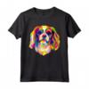 Pop Art Cavalier King Charles Spaniel - Simpatica Maglietta per Amanti dei Cani - Ideale per Compleanno, Natale e Altro