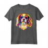 Pop Art Cavalier King Charles Spaniel - Simpatica Maglietta per Amanti dei Cani - Ideale per Compleanno, Natale e Altro