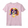 Pop Art Cavalier King Charles Spaniel - Simpatica Maglietta per Amanti dei Cani - Ideale per Compleanno, Natale e Altro