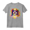 Pop Art Cavalier King Charles Spaniel - Simpatica Maglietta per Amanti dei Cani - Ideale per Compleanno, Natale e Altro