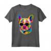Pop Art Bulldog Francese - Maglietta Regalo per Mamma Cane e Papà Cane - Ideale per Amanti dei Cani - Compleanno, Natale, Festa della Mamma