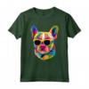 Pop Art Bulldog Francese - Maglietta Regalo per Mamma Cane e Papà Cane - Ideale per Amanti dei Cani - Compleanno, Natale, Festa della Mamma