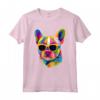 Pop Art Bulldog Francese - Maglietta Regalo per Mamma Cane e Papà Cane - Ideale per Amanti dei Cani - Compleanno, Natale, Festa della Mamma