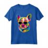 Pop Art Bulldog Francese - Maglietta Regalo per Mamma Cane e Papà Cane - Ideale per Amanti dei Cani - Compleanno, Natale, Festa della Mamma