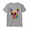 Pop Art Bulldog Francese - Maglietta Regalo per Mamma Cane e Papà Cane - Ideale per Amanti dei Cani - Compleanno, Natale, Festa della Mamma