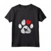 Donna Cane Amore Zampa Cuore - Maglietta con Collo a V per Amanti dei Cani - Ideale come Regalo per Compleanno o Natale