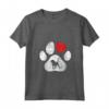 Donna Cane Amore Zampa Cuore - Maglietta con Collo a V per Amanti dei Cani - Ideale come Regalo per Compleanno o Natale