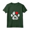 Donna Cane Amore Zampa Cuore - Maglietta con Collo a V per Amanti dei Cani - Ideale come Regalo per Compleanno o Natale