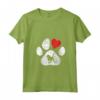 Donna Cane Amore Zampa Cuore - Maglietta con Collo a V per Amanti dei Cani - Ideale come Regalo per Compleanno o Natale
