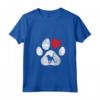 Donna Cane Amore Zampa Cuore - Maglietta con Collo a V per Amanti dei Cani - Ideale come Regalo per Compleanno o Natale