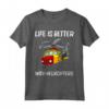 Life is Best with Helicopters - Maglietta Elicottero per Appassionati e Piloti - Regalo Divertente per Compleanni e Natale
