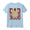 HapTiger Iron Man Dad I Love You 3000 Text Fill Festa Del Papà Maglietta - Official Marvel Apparel for Men and Women - Father's Day Gift Idea