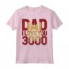 HapTiger Iron Man Dad I Love You 3000 Text Fill Festa Del Papà Maglietta - Official Marvel Apparel for Men and Women - Father's Day Gift Idea