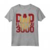 HapTiger Iron Man Dad I Love You 3000 Text Fill Festa Del Papà Maglietta - Official Marvel Apparel for Men and Women - Father's Day Gift Idea