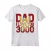 HapTiger Iron Man Dad I Love You 3000 Text Fill Festa Del Papà Maglietta - Official Marvel Apparel for Men and Women - Father's Day Gift Idea
