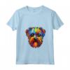 Donna Affenpinscher Testa di Cane Maglietta - Design Colorato per Amanti dei Cani - Camicia con Collo a V per Uomini e Donne