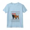 Donna Affenpinscher Christmas Monkey Terrier Maglietta con Collo a V - Regalo di Natale per Orgogliosi Proprietari - Design Natalizio Divertente