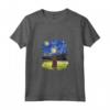 Notte stellata impressionista - Dog Art Affenpinscher Maglietta - Design Van Gogh per Compleanno e Natale