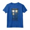 HapTiger Cosplay Tardis Distressed Time-Traveller Fantascienza Maglietta - Ideale per i Fan di Doctor Who - Regalo Originale per Compleanni e Vacanze