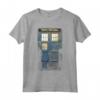 HapTiger Cosplay Tardis Distressed Time-Traveller Fantascienza Maglietta - Ideale per i Fan di Doctor Who - Regalo Originale per Compleanni e Vacanze