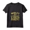 Donna Miglior Agente Letterario del Mondo - Divertente Maglietta con Collo a V - Regalo Professionale per Agenti Letterari