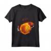 Pallacanestro in fiamme Maglietta - Design Unico per Giocatori di Basket - Ideale per Allenamenti e Partite - Regalo Compleanno