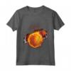 Pallacanestro in fiamme Maglietta - Design Unico per Giocatori di Basket - Ideale per Allenamenti e Partite - Regalo Compleanno