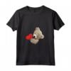 Maglietta con Orsacchiotto e Cuore Orsetto - Dolce Maglia a Manica per Amanti degli Orsacchiotti - Ideale per Regalo