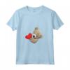 Maglietta con Orsacchiotto e Cuore Orsetto - Dolce Maglia a Manica per Amanti degli Orsacchiotti - Ideale per Regalo