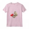 Maglietta con Orsacchiotto e Cuore Orsetto - Dolce Maglia a Manica per Amanti degli Orsacchiotti - Ideale per Regalo