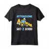 Bambino Regalo Di Secondo Compleanno - Ho 2 Anni Escavatore Cantiere Maglietta per Bambini Amanti dei Trattori - Idea Regalo Divertente per Natale