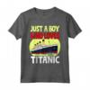 Just A Boy Who Loves Titanic - Titanic Ship Lover Boys Kids Maglietta - Ideale per Natale e Amanti delle Navi