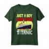 Just A Boy Who Loves Titanic - Titanic Ship Lover Boys Kids Maglietta - Ideale per Natale e Amanti delle Navi