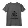 Donna Albania ALBANIAN Shqipe Kuq e Zi Kosova KEEP CALM Maglietta con Collo a V - Orgoglio Albanese e Bandiera - Acquista T-shirt Shoqata Shqiptare