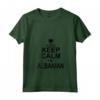 Donna Albania ALBANIAN Shqipe Kuq e Zi Kosova KEEP CALM Maglietta con Collo a V - Orgoglio Albanese e Bandiera - Acquista T-shirt Shoqata Shqiptare