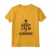 Donna Albania ALBANIAN Shqipe Kuq e Zi Kosova KEEP CALM Maglietta con Collo a V - Orgoglio Albanese e Bandiera - Acquista T-shirt Shoqata Shqiptare